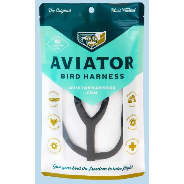 Harness for parrots Aviator - S/Black