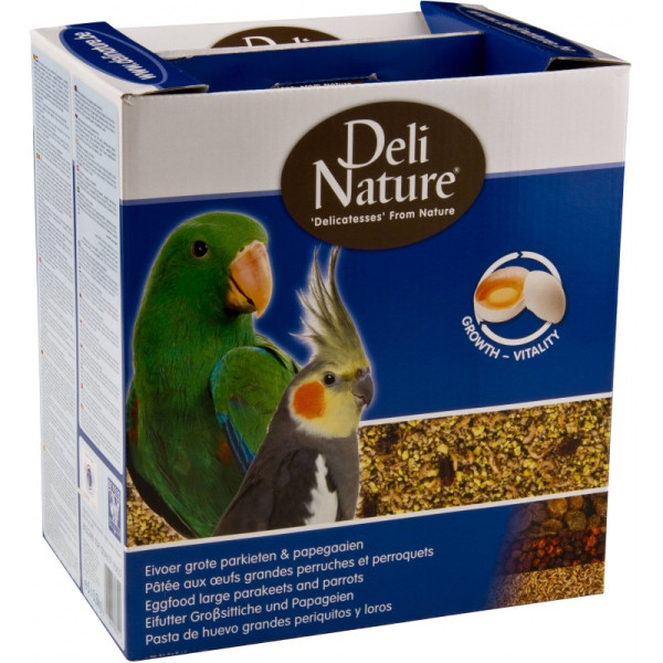 Pasta grasa con huevos para periquitos grandes y loros 4kg - Deli Nature