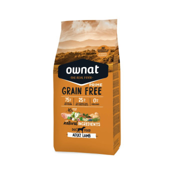 OWNAT PRIME Grain Free Adult sem cereais com cordeiro para cão adulto 12kg