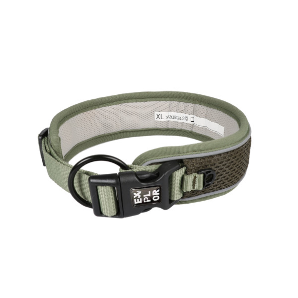 Explor control de ajuste collar clásico verde L - 45-51cm