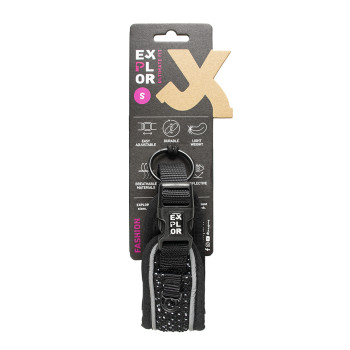 Explor control clásico collar negro S - 34-38cm