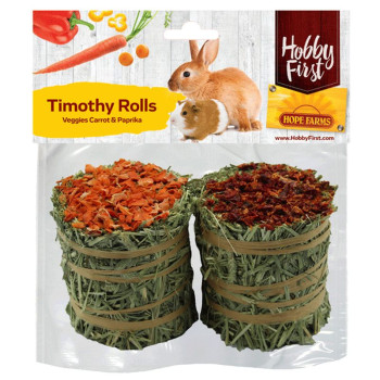 Timothy Hay Rolls Veggies 2 piezas - Rollos de heno para roedores