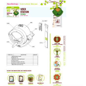 Comedero Lona "Voerstation A1" - Verde