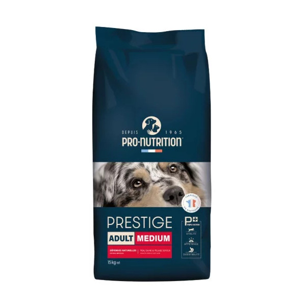 Prestige cão Adulto Médio 15kg - Ração para cão de porte médio - Pro-Nutrition