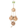 Kokosnoot jungle grote hanger met sisal & karton 72.5x25x12cm