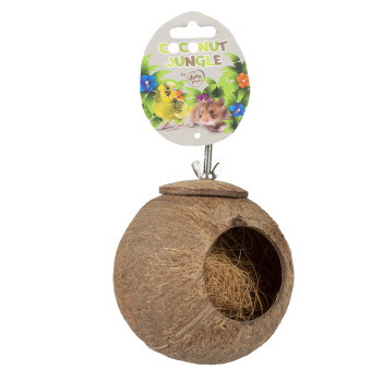 Coconut jungle casa con fissaggio marrone 16x12,5x12,5cm