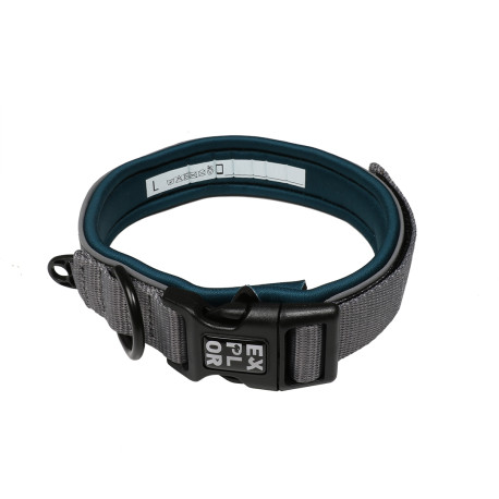 Explor collar clásico cómodo fit azul petróleo M - 39-44cm