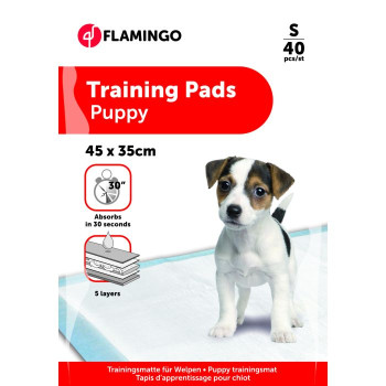 Alfombrilla de entrenamiento pady blanca para cachorros - S - 20 piezas - Flamingo