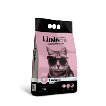 Arena aglomerante para gatos Lindocat Prestige Baby powder 10L