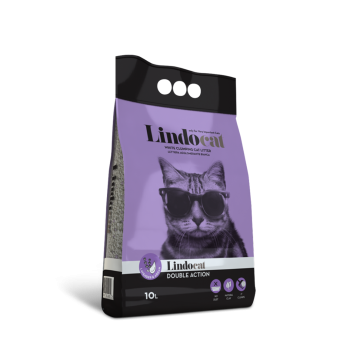 Areia aglomerante para gatos Lindocat Double Action 10L - Com lavanda