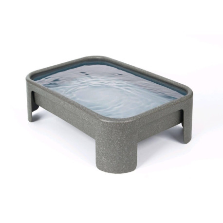 Bath/feeder on legs - 31x2,5x10cm - Made of soft recycled plastic