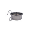 Comedouro de inox com ganchos - 9cm