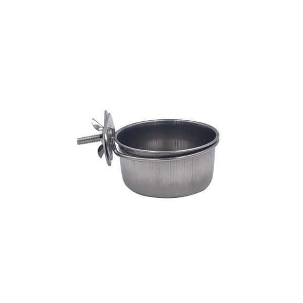 Mangiatoia in acciaio inox con vite - 7cm