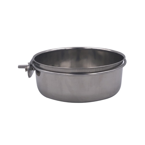 Mangiatoia in acciaio inox con vite - 14cm