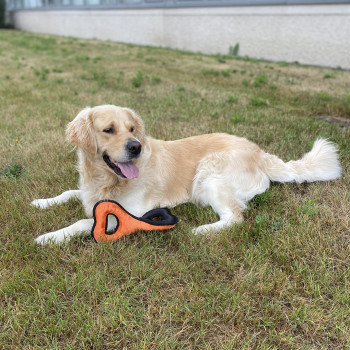 Brinquedo de puxar para cães - War Tresse - laranja - 31x15,5x15cm