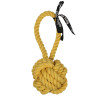 Bola de algodão com laço para cães - Are You Knots - amarelo - 37cm