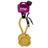 Palla in cotone con anello per cani - Are You Knots - giallo - 37cm