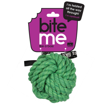 Palla in cotone intrecciato per cani - Ballin - verde - 10cm