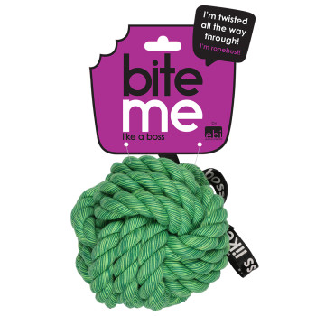 Palla in cotone intrecciato per cani - Ballin - verde - 12 cm