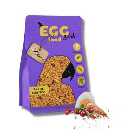 Soft Eggfood Gold 1kg - Papa de ovo gorduroso para grandes periquitos e papagaios