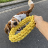 Anillo de algodón trenzado para perros - amarillo - Da Chain - 18cm