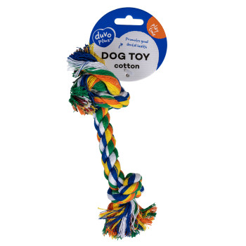 Cuerda de algodón con dos nudos para perros - 20cm