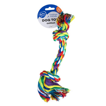 Corda de algodão com dois nós para cães - 37cm