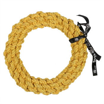 Anel de algodão trançado para cães - amarelo - Da Chain - 28cm