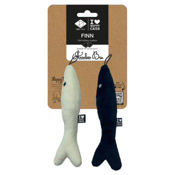 Cuscino da colpire a forma di pesce multicolore - Finn - 2 pezzi - 20x6x3cm