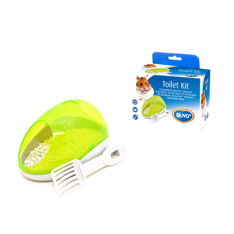 Kit da toilette verde per criceto