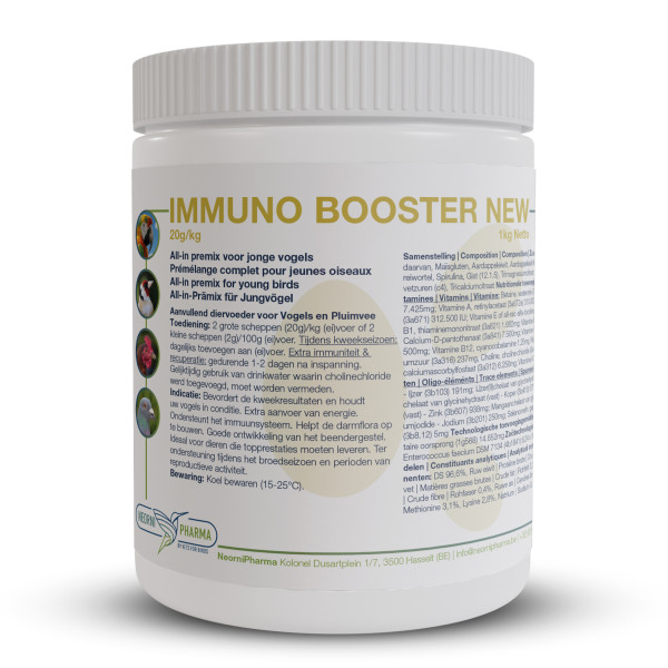 Immuno Booster New 1kg - Alles-in-één premix voor jonge duiven - NeorniPharma