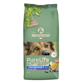 Crocchette senza cereali per cani Maxi Adult Pure Life Flatazor Pro Nutrition Sacco 12 kg