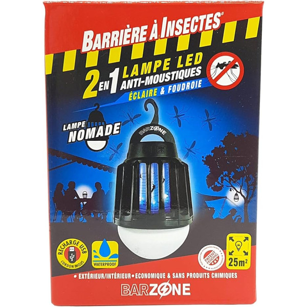 Barriera Insetti Lampada LED 2 in 1 - Contro le zanzare