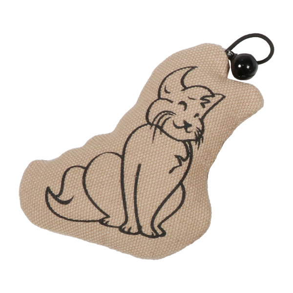 Juguete para gato con cascabel - Sitting Happy cat - 8x2x9cm