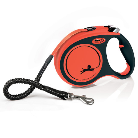 Flexi xtreme cinghia nero/arancione - L/5M