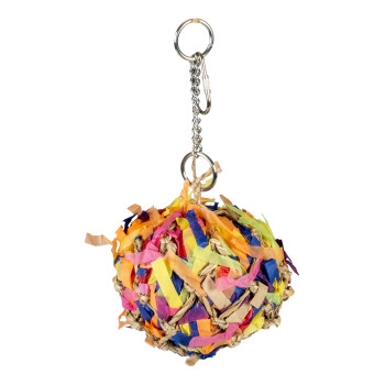 Piñata con hierba marina, papel, madera multicolor - S