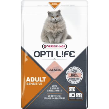 Cat Adult Sensitive al salmone 1kg - Opti Life