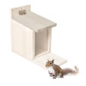 Casa comedero para ardillas en blanco - 27x23x12,5cm