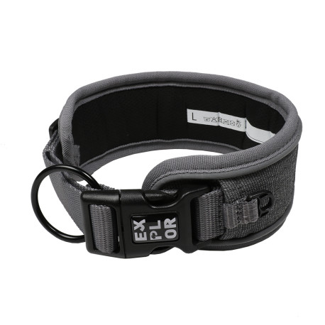 Explor control de ajuste collar clásico de seguridad plateado reflectante M - 39-44cm