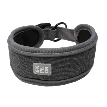 Explor collar de control clásico de seguridad plateado reflectante XL - 52-61cm