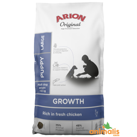 ARION ORIGINAL Puppy Large Pollo para Cachorro de Tamaño Grande 12kg