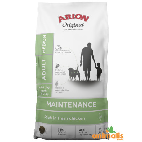 ARION ORIGINAL Adult Medium Frango para Cão de Tamanho Médio 12kg