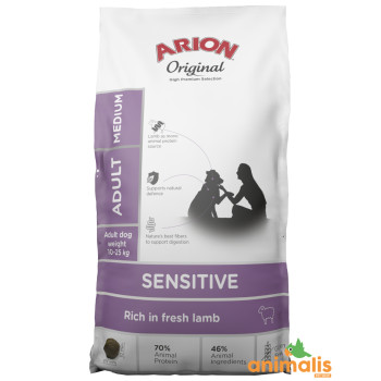 ARION ORIGINAL Adult Medium Cordeiro para Cão de Tamanho Médio Sensível 12kg