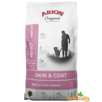 ARION ORIGINAL Adult Medium Salmão para Cão de Tamanho Médio Sensível 12kg