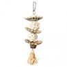 Giocattolo con sfere a stelle in palme per cocorite e pappagalli - 25x8x8cm - Back Zoo Nature