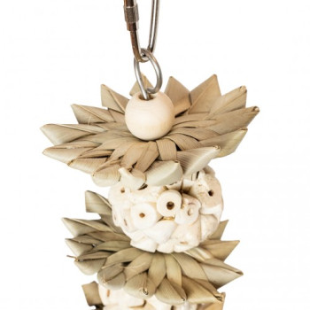 Giocattolo con sfere a stelle in palme per cocorite e pappagalli - 25x8x8cm - Back Zoo Nature