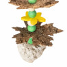 Giocattolo Fiore di Vulcano per parrocchetti e pappagalli - 25x8x8cm - Petlala