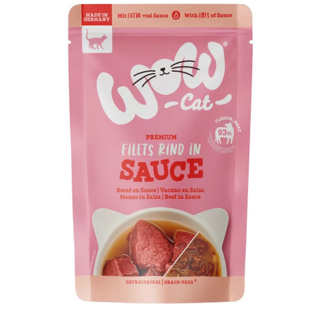 Carne de vaca com molho 85g - Comida húmida para gato - Wow