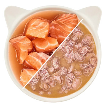 Salmão em molho 85g - Comida húmida para gato - Wow