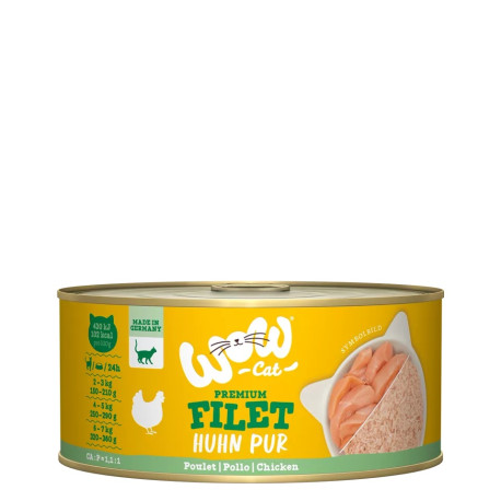 Filete de pollo 70g - Comida húmeda para gato - Wow